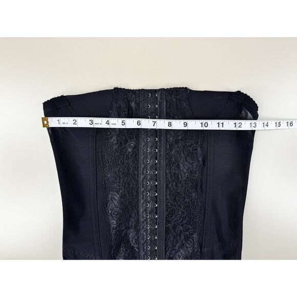 Black Lace Mesh Corset Bustier Top S/M Strapless Gothic Y2K Grunge Edgy Clubwear - Picture 8 of 10
